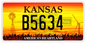 B5634  license plate in KS