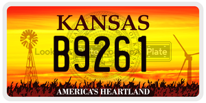 B9261  license plate in KS