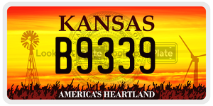 B9339  license plate in KS
