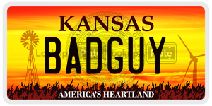 BADGUY  license plate in KS