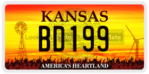 BD199  license plate in KS