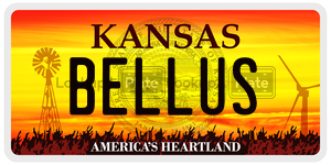 BELLUS  license plate in KS