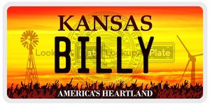 BILLY  license plate in KS
