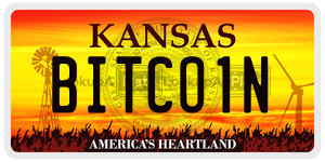 BITCO1N  license plate in KS