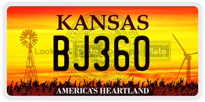 BJ360  license plate in KS