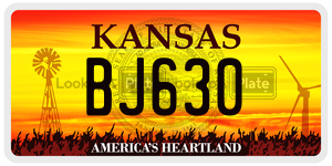 BJ630  license plate in KS
