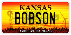 BOBSON  license plate in KS