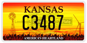 C3487  license plate in KS
