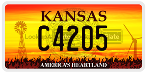 C4205  license plate in KS