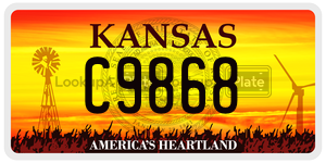 C9868  license plate in KS