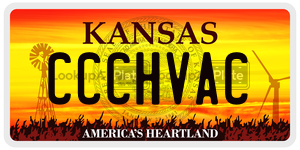 CCCHVAC  license plate in KS