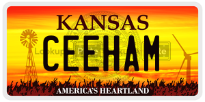 CEEHAM  license plate in KS