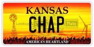 CHAP  license plate in KS