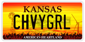 CHVYGRL  license plate in KS