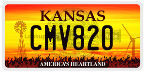 CMV820  license plate in KS