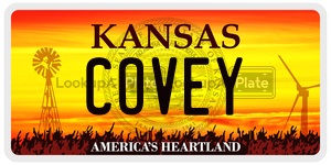 COVEY  license plate in KS