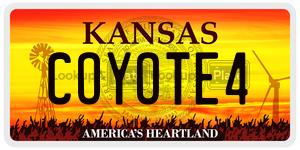 COYOTE4  license plate in KS