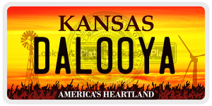 DALOOYA  license plate in KS