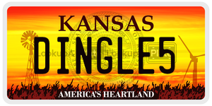 DINGLE5  license plate in KS
