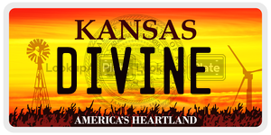 DIVINE  license plate in KS