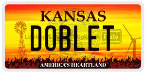 DOBLET  license plate in KS