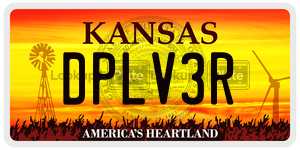 DPLV3R  license plate in KS