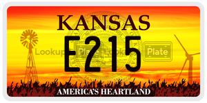 E215  license plate in KS