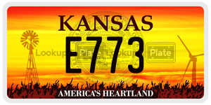 E773  license plate in KS