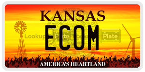 ECOM  license plate in KS