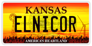 ELNICOR  license plate in KS