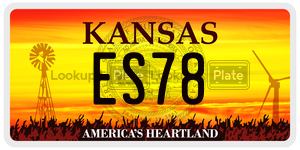 ES78  license plate in KS