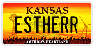 ESTHERR  license plate in KS