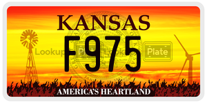 F975  license plate in KS