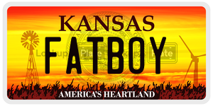 FATBOY  license plate in KS