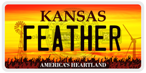 FEATHER  license plate in KS