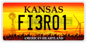 FI3RO1  license plate in KS