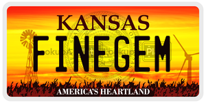 FINEGEM license plate in Kansas