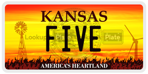 FIVE  license plate in KS