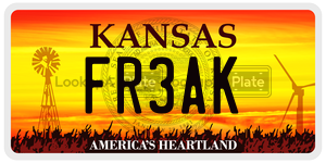 FR3AK  license plate in KS