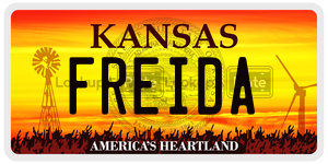 FREIDA  license plate in KS