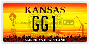 GG1  license plate in KS