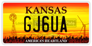 GJ6UA  license plate in KS