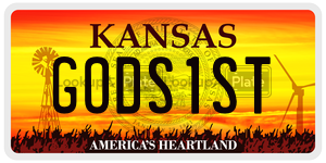 GODS1ST  license plate in KS