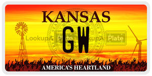 GW  license plate in KS