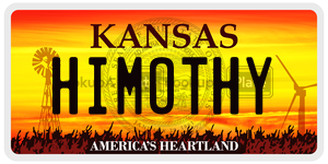 HIMOTHY license plate in Kansas