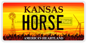 HORSE  license plate in KS