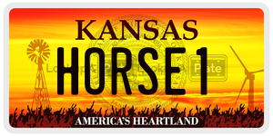 HORSE1  license plate in KS