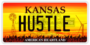 HU5TLE  license plate in KS