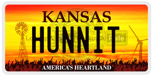 HUNNIT  license plate in KS