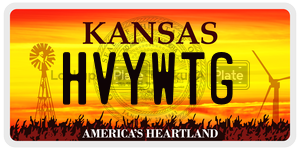 HVYWTG  license plate in KS